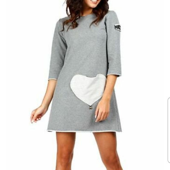 Anthropologie Dresses & Skirts - Anthropologie Gray French Terry Shift Dress Large